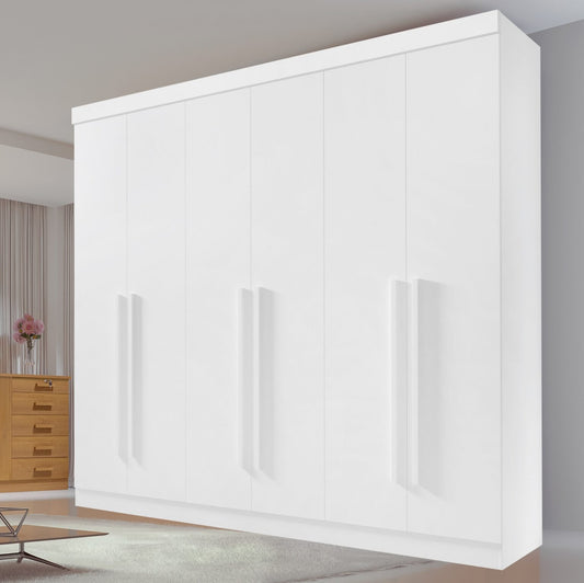 Guarda-Roupa 6 Portas Da Vinci 2,75 m Branco – D’DORO MÓVEIS