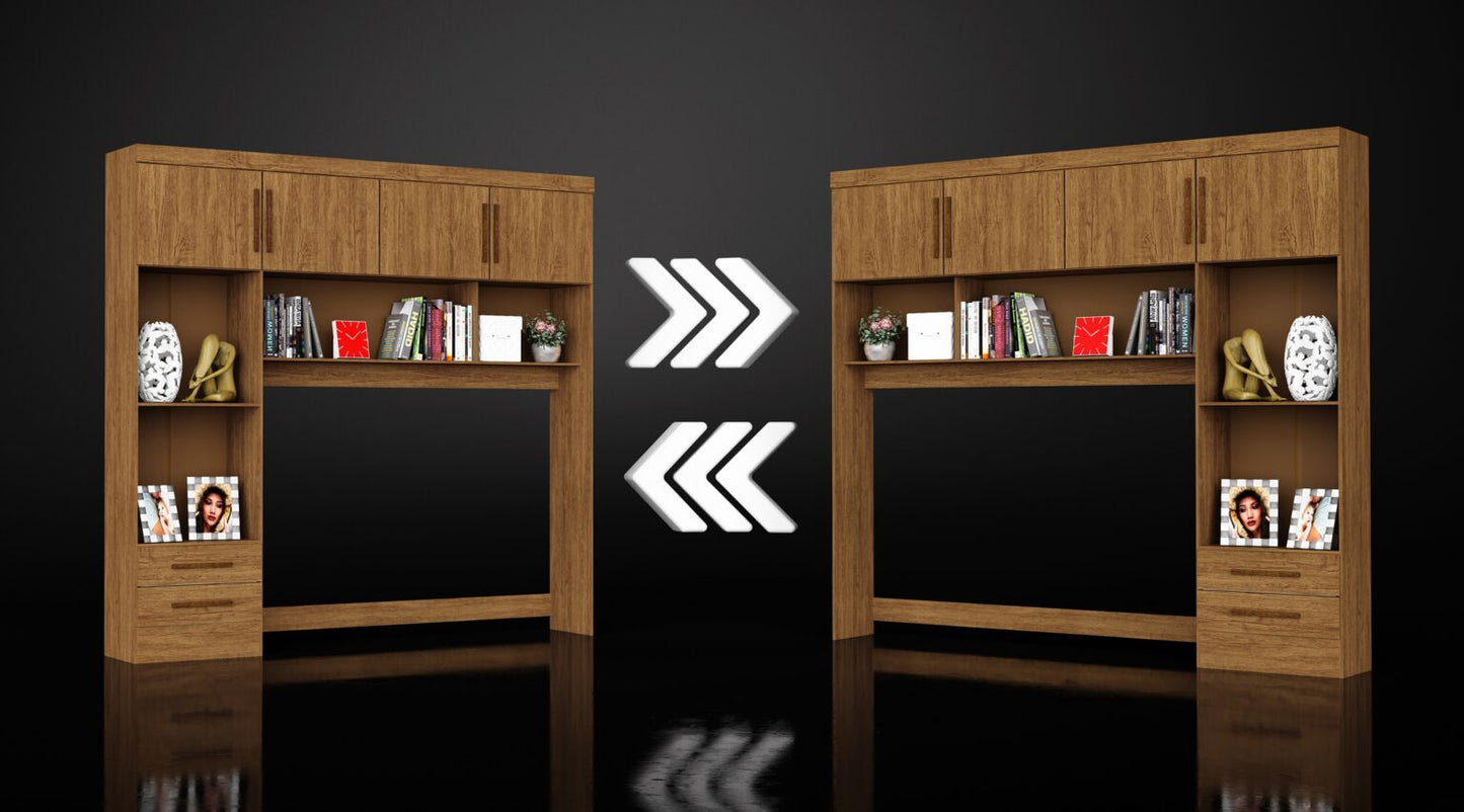 Modulado 4 Portas + Guarda-Roupa 2 Portas Santiago Plus Cinamono – CARIOCA MÓVEIS - Móveis furniture