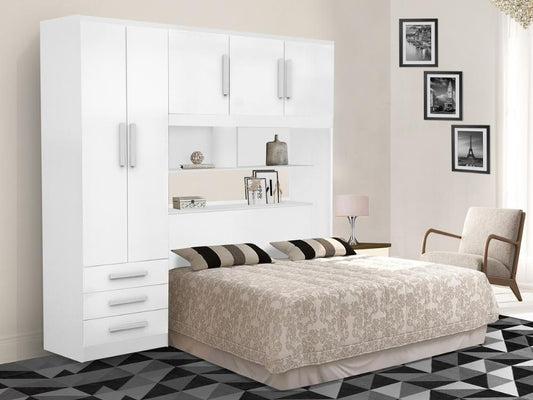 Guarda-Roupa México 5 portas 3 gavetas Casal – Branco