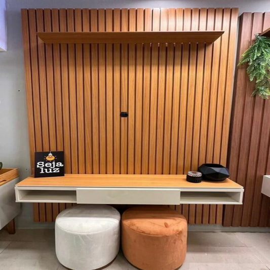 PAINEL ARBO 1.80 RIPADO 100% ORIGINAL + NICHO UNIVERSAL 1.80 – TV ATÉ 70 POLEGADAS – EDN MÓVEIS