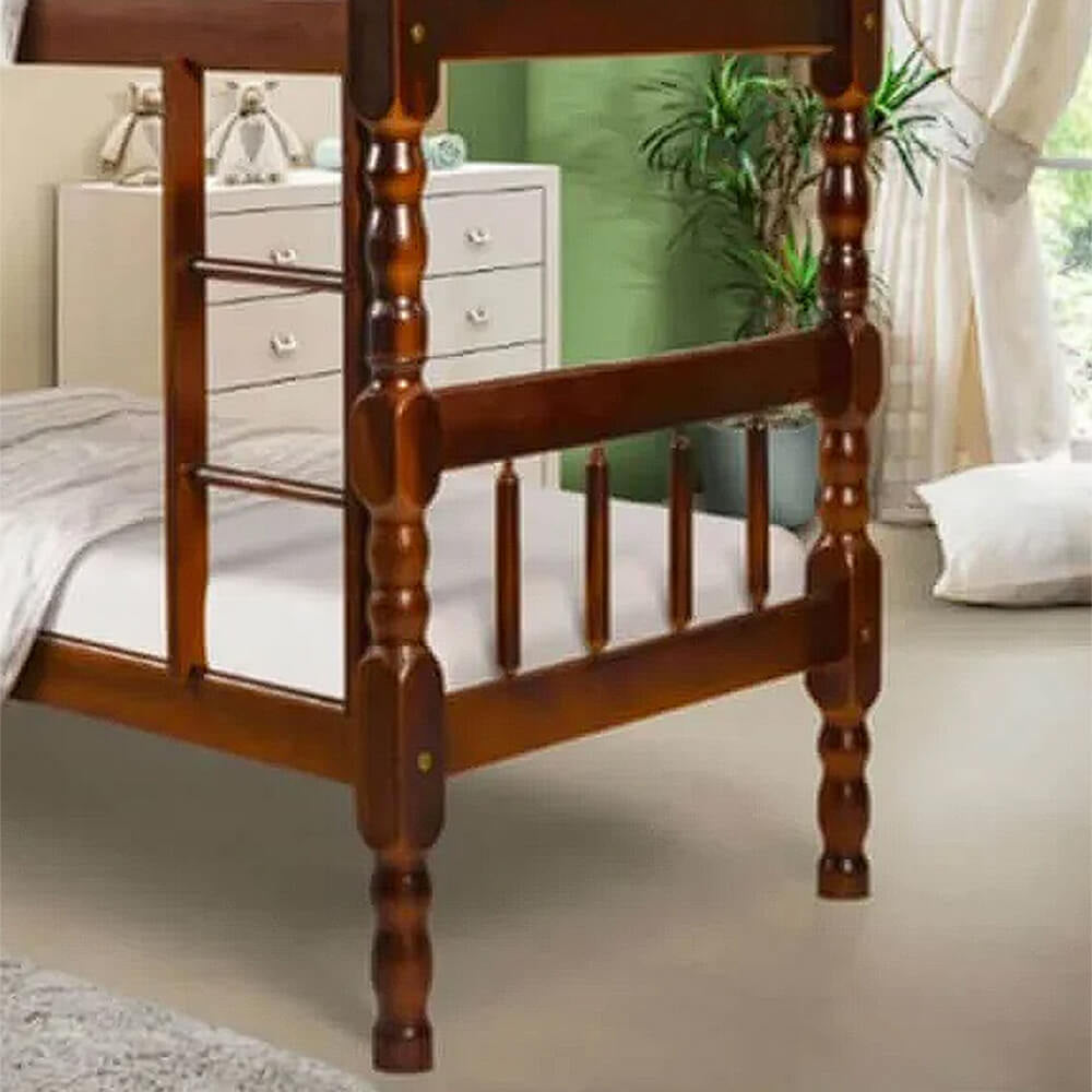 Beliche Milão Torneada para Colchão 188×78 Imbuia - Móveis furniture