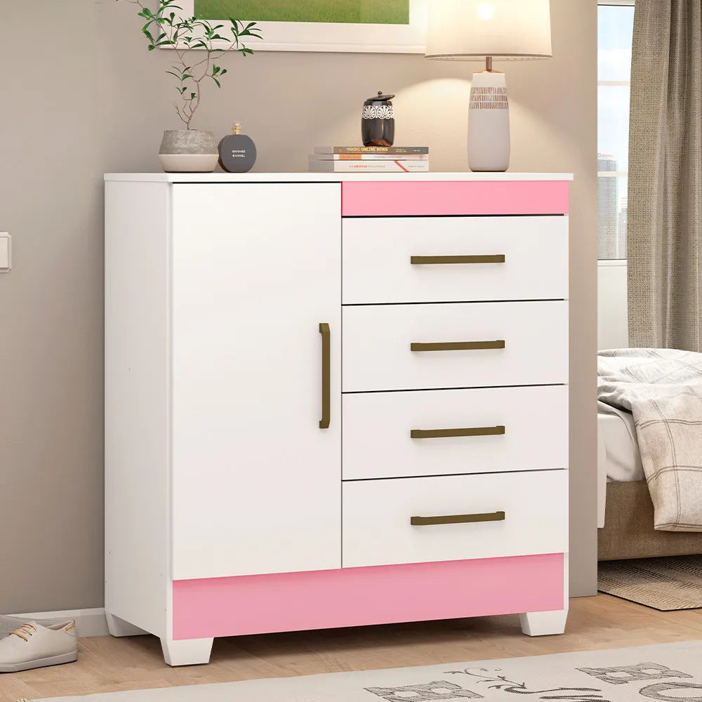Cômoda Demobile Montevideu 4 Gavetas com Pés