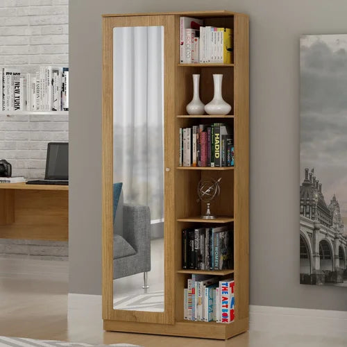 Armário Multiuso 1 Porta com Espelho João Pessoa - Móveis furniture