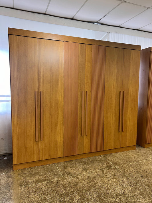 Roupeiro 6 Portas Da Vinci Plus 100% MDF Cinamomo Ripado - D Doro - Móveis furniture