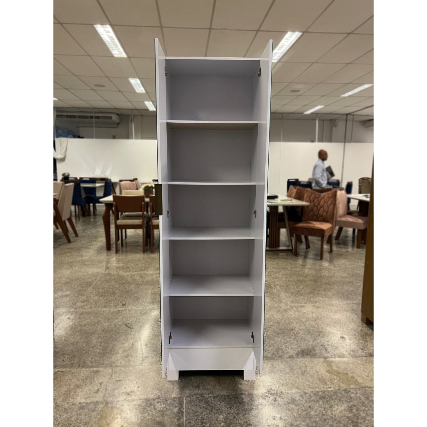 Multiuso Sapateira Maricá Premium 2 Portas C/Espelho Larg. 0.54m Branco Carioca - Móveis furniture