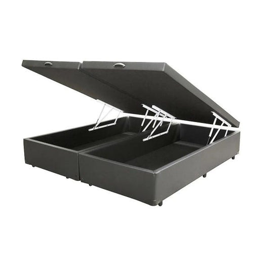 Base Bau Casal Bipartida 2x69x188x40 Corino Cinza SR