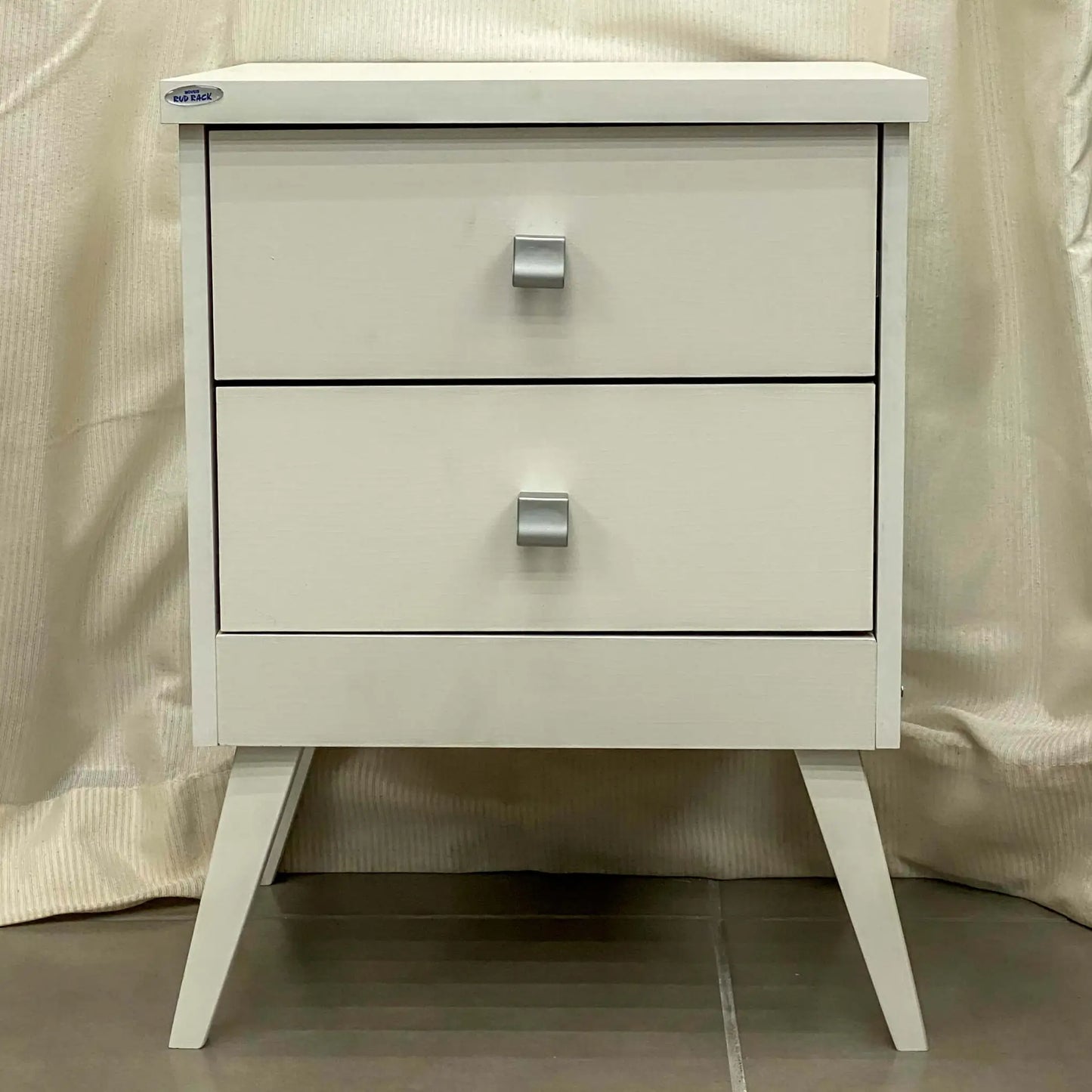 Mesa de Cabeceira Thor 2 Gavetas Rud Rack BRANCO