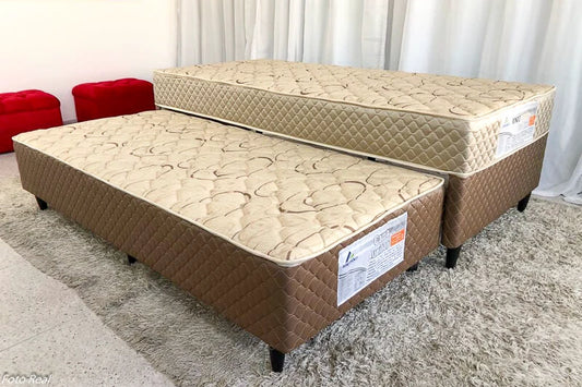 Cama Box Solteiro + Cama Auxiliar Duo D33 Rondomóveis - Móveis furniture