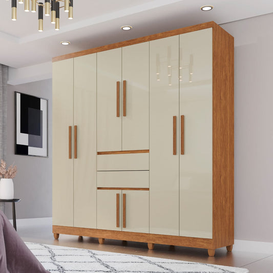 Roupeiro Master Top 8P2G Cinamomo.Off White Imop - Móveis furniture