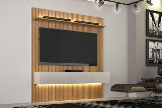 Home Suspenso Frisado Curitiba com Nicho 179 Cm Valdemoveis