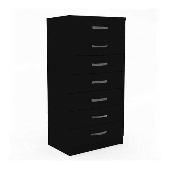 Cômoda 7 Gavetas Evidencia preto - Móveis furniture