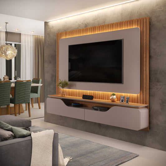 Painel Treviso 210 Griz.Carvalho - Móveis furniture