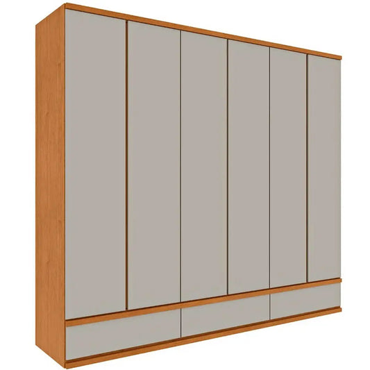 Guarda Roupa Esparta Casal 6 Portas 9 Gavetas cinamomo off Tcil