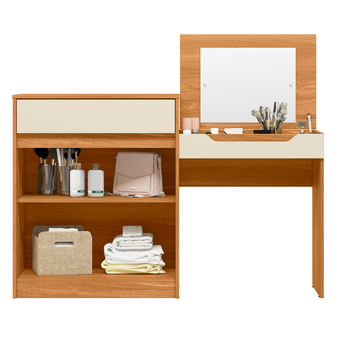Penteadeira/Escrivaninha Trend Carvalho Grife/Off White – MÓVEIS ALBATROZ - Móveis furniture