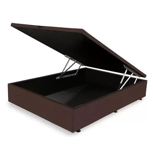 Base Box Casal Baú Corino Marrom – BIOSTAR - Móveis furniture