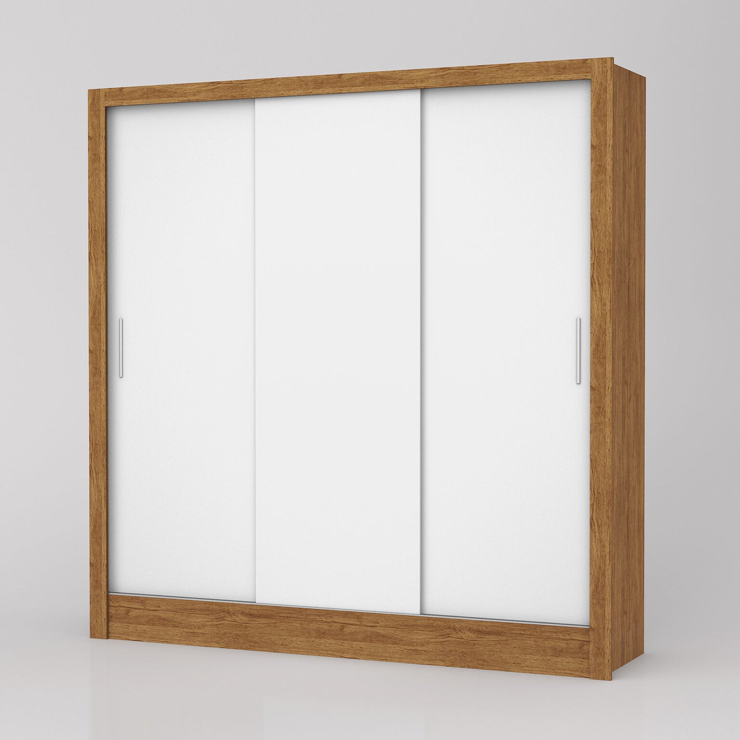 Guarda-Roupa 3 Portas Dubai/Santiago (Sem espelho) Freijó/Branco - Móveis furniture