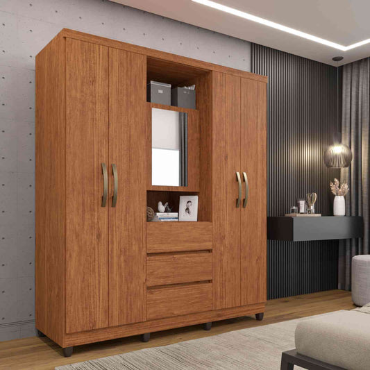 Roupeiro Capelinha Master Top 5P3G c Esp Cinamomo Imop - Móveis furniture