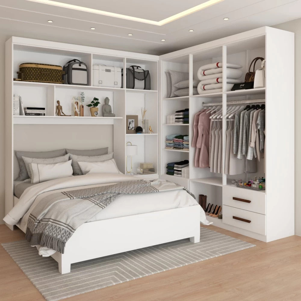 Modulado 4 Portas + Guarda-Roupa 6 Portas Hércules Branco – CARIOCA MÓVEIS