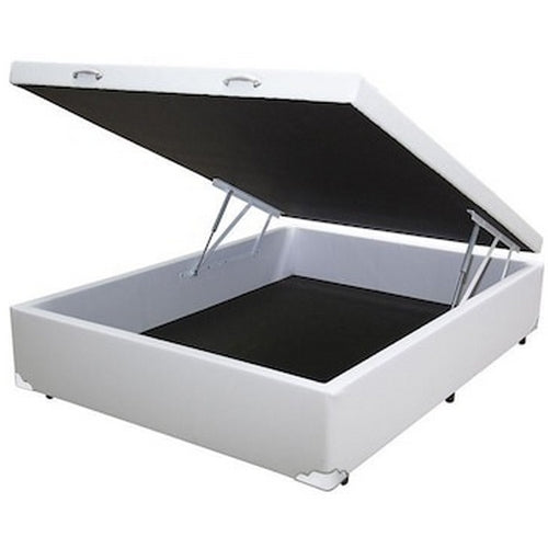 Base Box Casal Baú Corino Branco – BIOSTAR - Móveis furniture