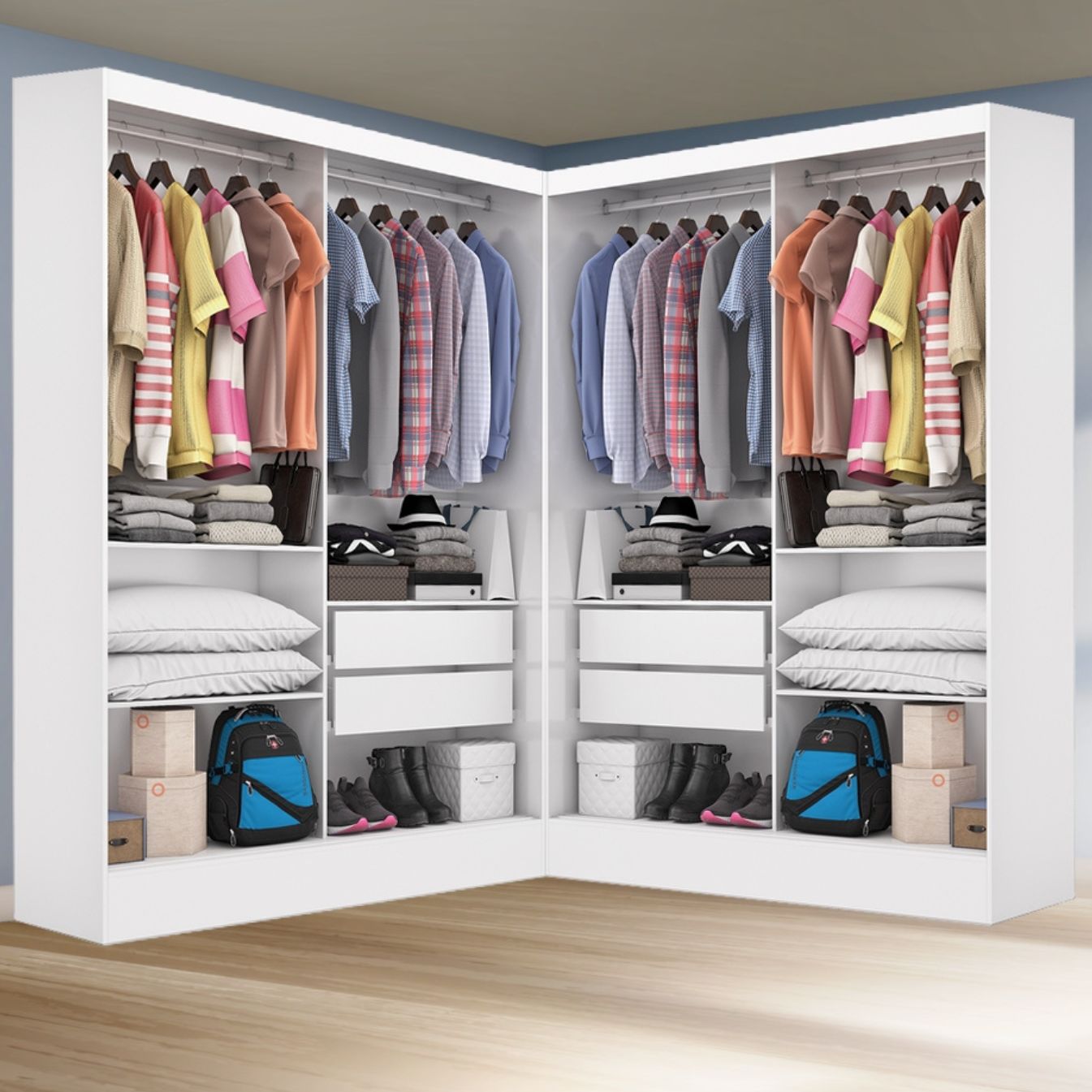 Closet Santiago Plus Branco – CARIOCA MÓVEIS - Móveis furniture