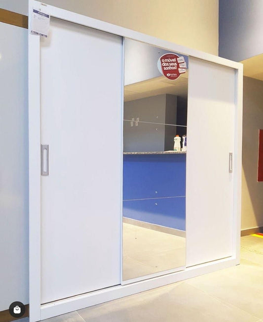 Guarda Roupa 3 portas Berlim c/ 1 Porta em Espelho - Móveis furniture