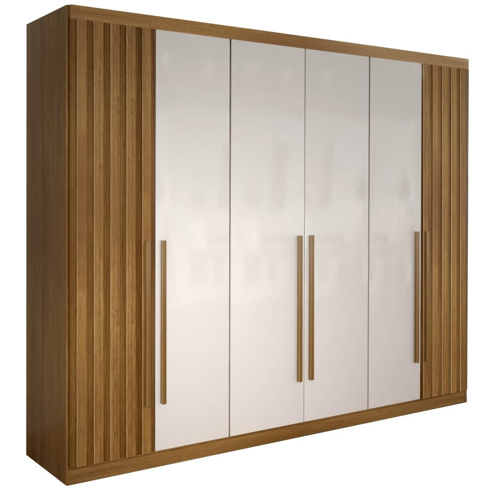 Guarda Roupa Maldivas Casal Ripado 6 Portas 6 Gavetas - Móveis furniture
