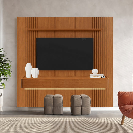 Painel até 58″ Union 1,87 + Nicho Union 1,80 Naturale – MAVAULAR