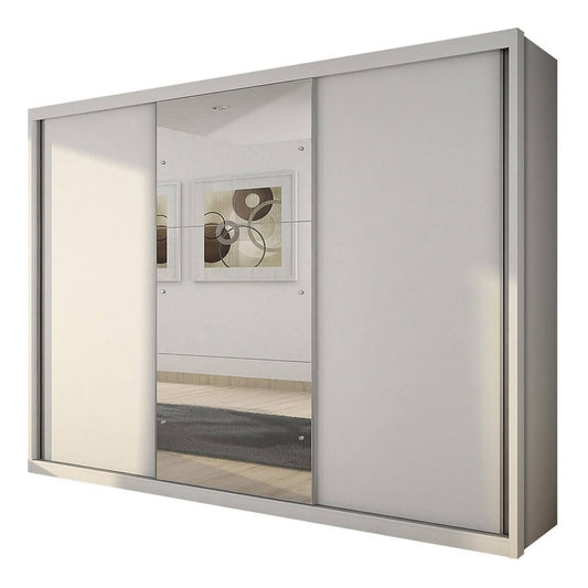 Guarda Roupa Paradizzo Casal com Espelho e 3 Portas de Correr - Móveis furniture