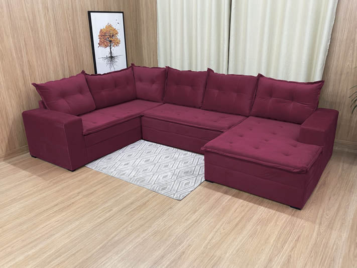 Sofá Canto Vinho Leblon - Móveis furniture