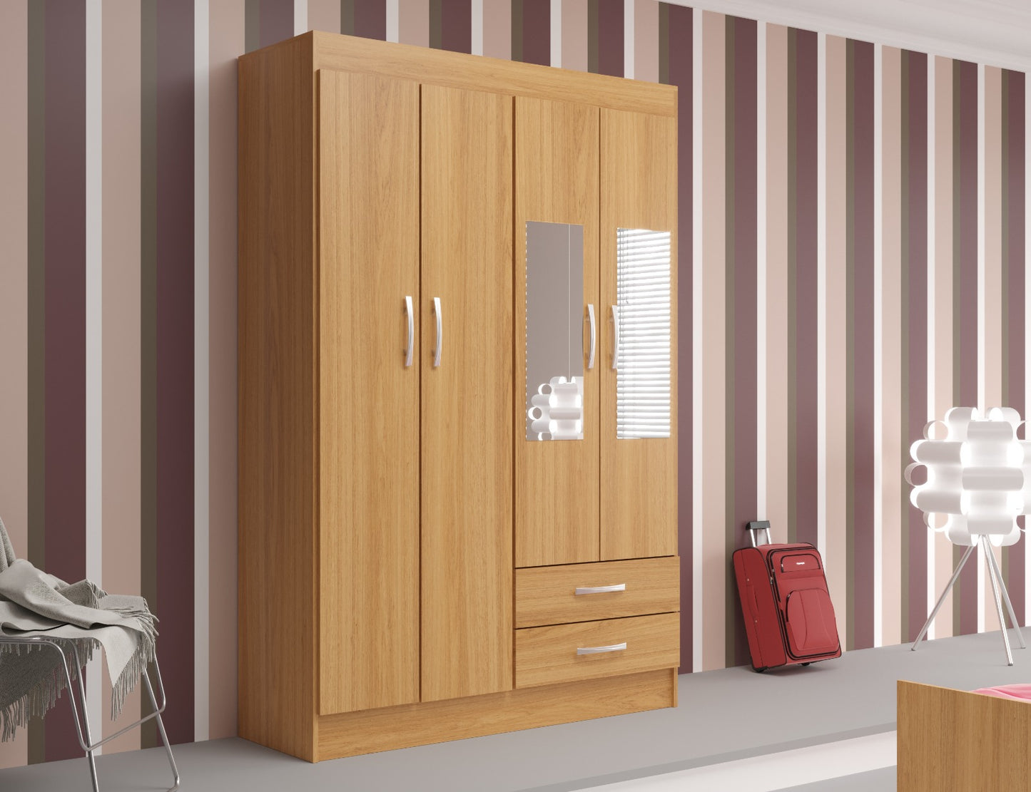 GUARDA ROUPA ATALAIA 4P 2G -EVIDÊNCIA MÓVEIS - Móveis furniture