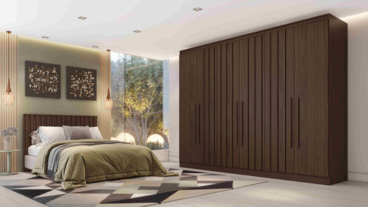 Roupeiro Oxford 6P sendo 4P Ripadas e 4G Ipe - Móveis furniture