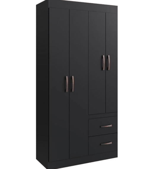 GUARDA-ROUPA CORDOVA 91CM – 4 PORTAS E 2 GAVETAS – DORIPEL