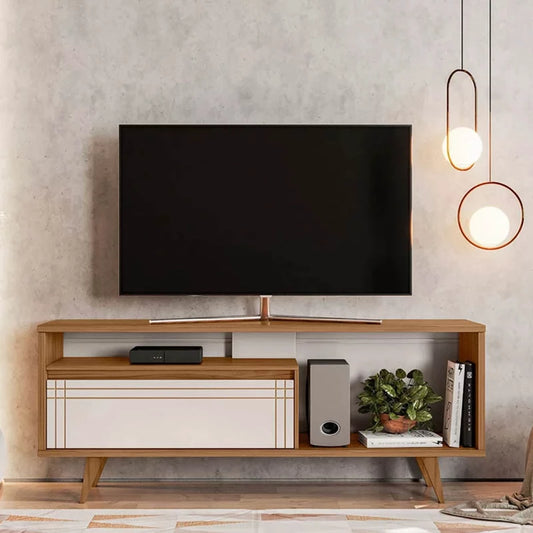 Rack Bancada NT 1315 Larg. 1.63m Freijó/Off White - Notável - Móveis furniture