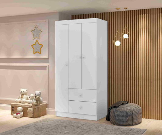 Roupeiro Catatau 3P2G BR.AZ.RS.NT MultiFlex J A Moveis - Móveis furniture