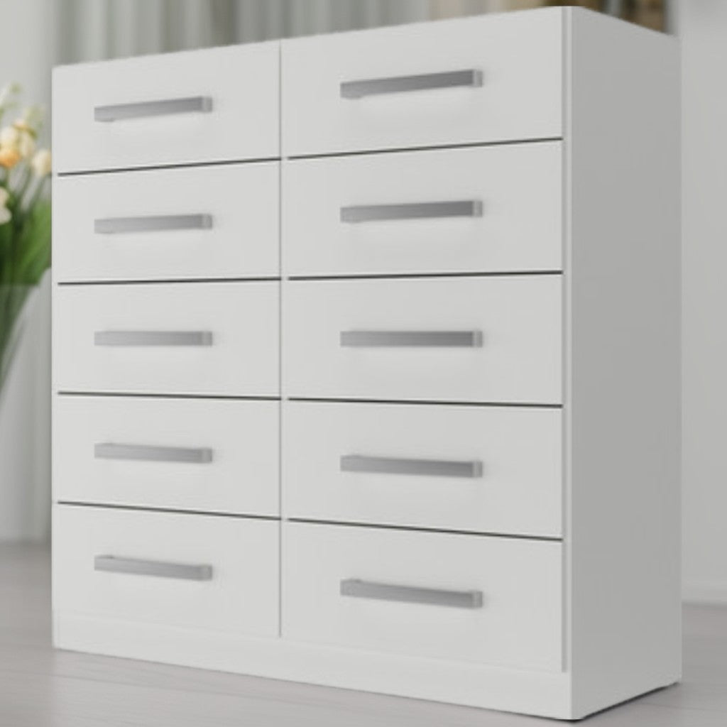 Cômoda 10 Gavetas Torres CO 1023 Branco – RODIAL MÓVEIS