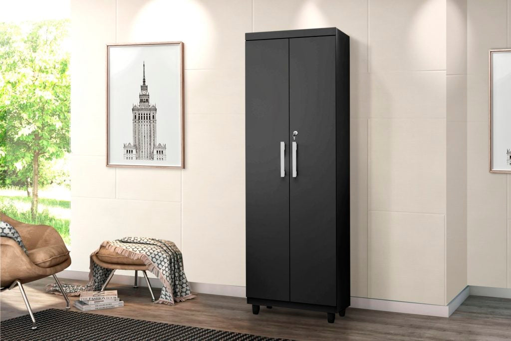 Armário Multiuso Com chave Isabela Preto – RUD RACK - Móveis furniture