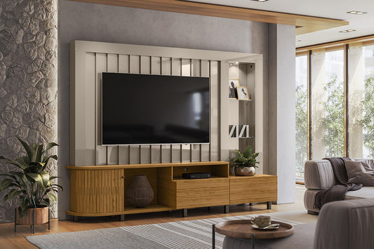 Home Theater Le Mans Fendi.Naturale Madetec - Móveis furniture