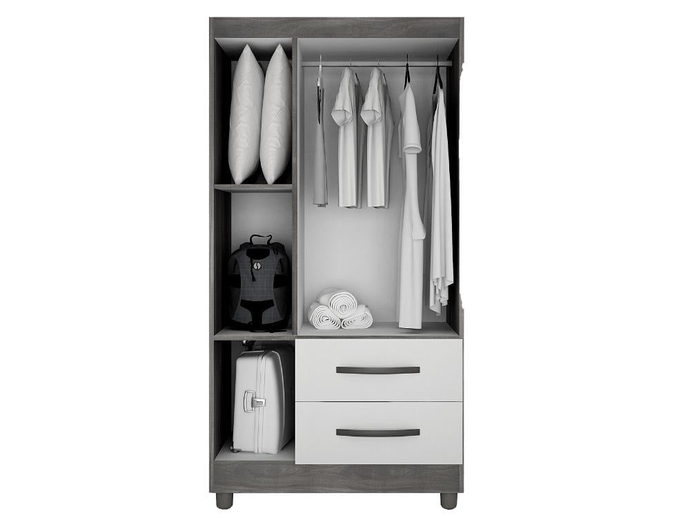 Guarda Roupa Estrela 3 portas – Cinamomo/Off White - Móveis furniture