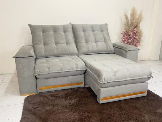 Sofá Retrátil Reclinável Iguaçu 2.10m – beje
