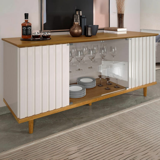 Buffet Itália Cinamono/Off White – MINASPLAC - Móveis furniture