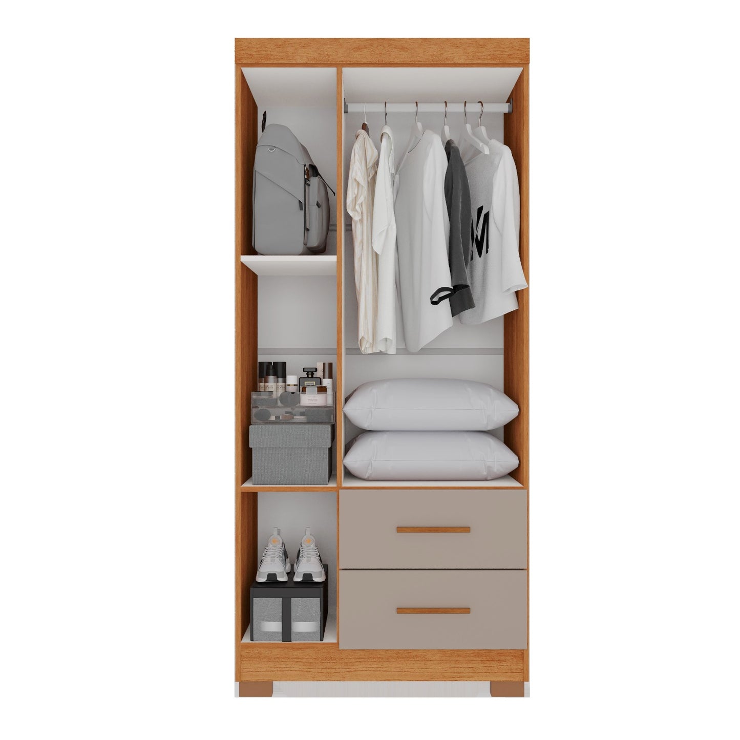 Roupeiro Estrela 3P2G c Pes Branco - Móveis furniture