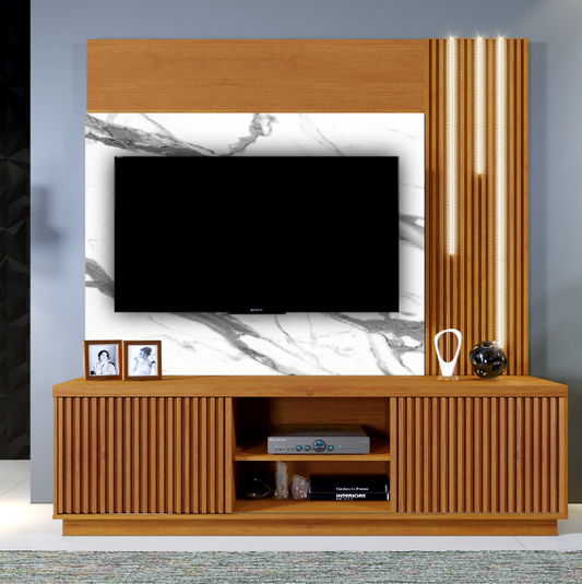 Estante Siena Home para TV até 59 Polegadas 2 Portas com LED Mavaular - Móveis furniture