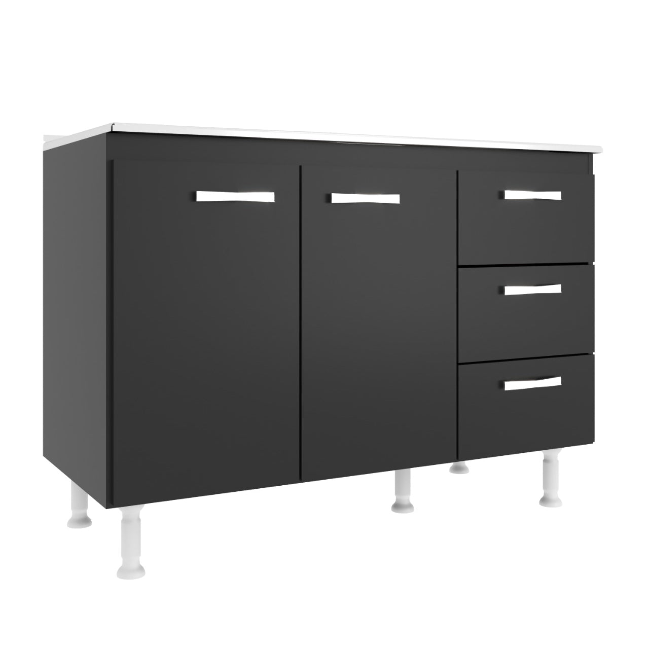 Balcão para Pia 120cm com Tampo SEM A PIA - Móveis furniture
