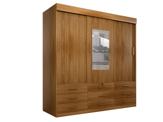 Roupeiro Ipanema 3P9G Cinamomo Minas Plac - Móveis furniture