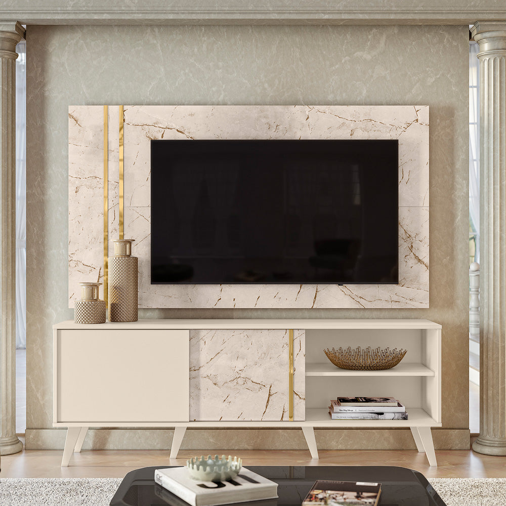 Combo até 65″ Cronos Calacata/Off White – MADETEC