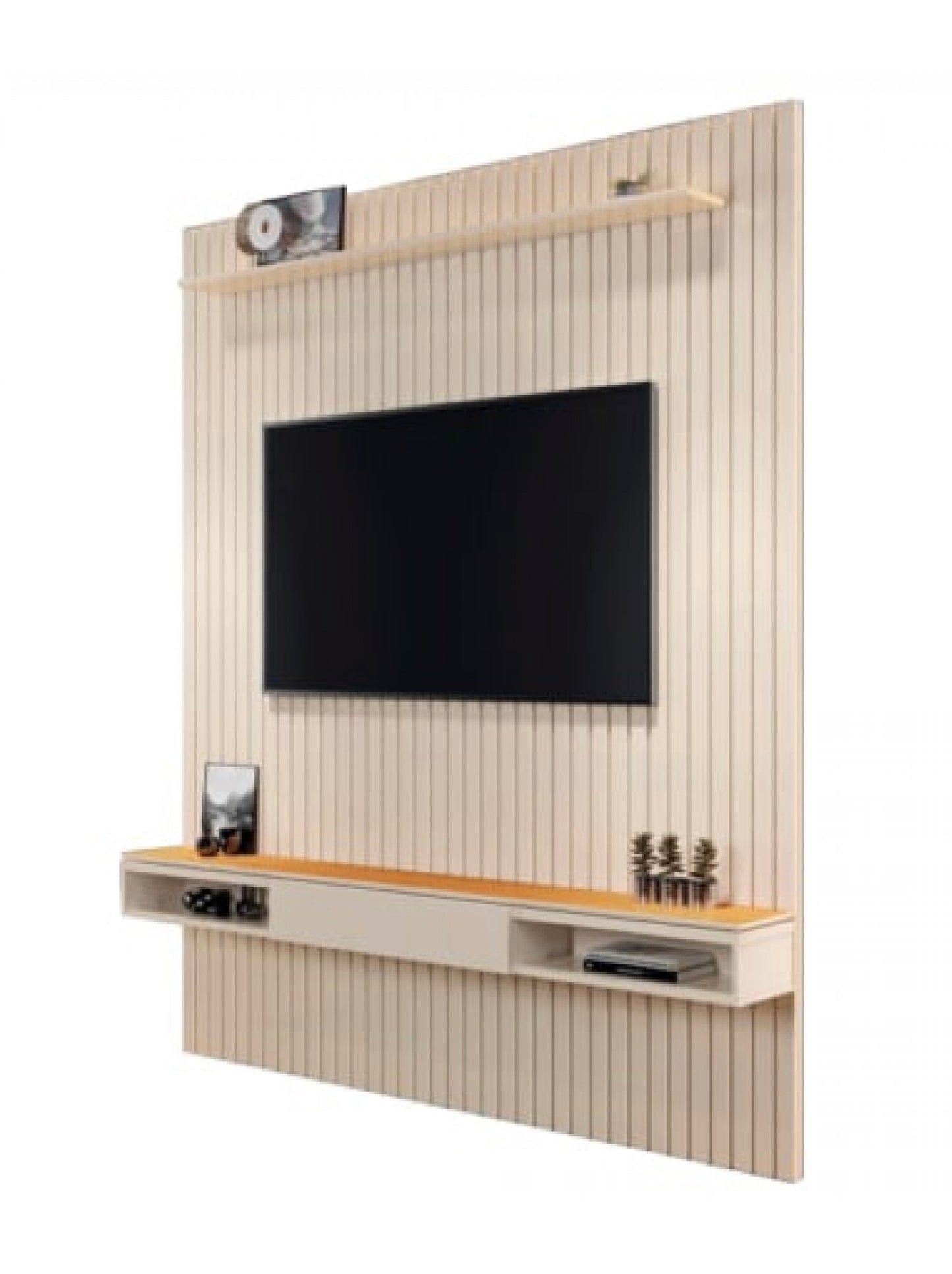 Painel Arbo 1.35 + Nicho Universal 1.35 - Off White - Móveis furniture