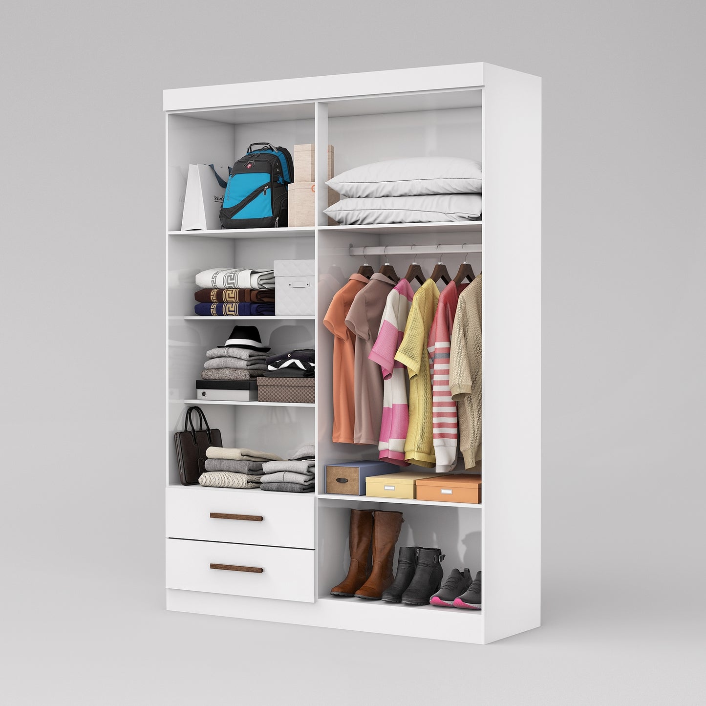 Guarda-Roupa 4 Portas Hércules(Sem espelho) Branco – CARIOCA MÓVEIS