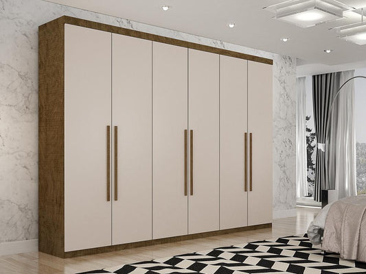 Roupeiro Orion 6P6G Ipe.Off White - Móveis furniture