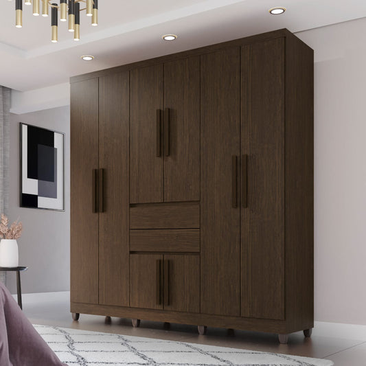 Roupeiro Master Top 8P2G Cacau Imop - Móveis furniture