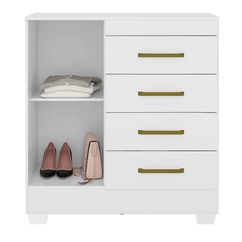 Cômoda Demobile Montevideu 4 Gavetas com Pés
